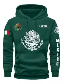 Новая толстовка с капюшоном с мексиканским 3D-принтом, мужская повседневная модная трендовая брендовая толстовка с капюшоном, повседневная спортивная S