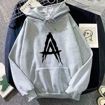 Новая толстовка с капюшоном с принтом double A для мужчин и женщин, модные универсальные топы в корейском стиле, женская одежда с принтом S