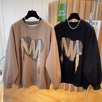 Новая толстовка с капюшоном с трехмерным дизайном для женщин Топ и куртка с бархатным длинным рукавом Толстовка с капюшоном для женщин в тренде S хаки