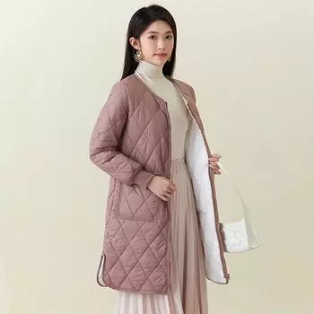 Новая тонкая хлопковая верхняя одежда с длинным рукавом и ромбической решеткой, верхняя одежда с карманами, тонкое легкое осенне-зимнее пальто, модные женские повседневные куртки M