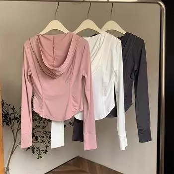 Новая тонкая солнцезащитная одежда, женская летняя антиультрафиолетовая ультратонкая куртка из ледяного шелка, дышащие защитные топы для йоги и солнца S белый