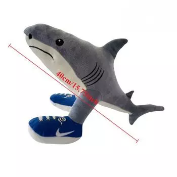 Новая трендовая игрушка Шаньхайцзин Акула Деревянная палочка Плюшевая кукла 40cm