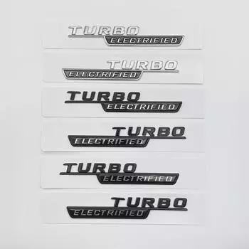 Новая турбоэлектрифицированная турбоэлектрическая подчеркнутая эмблема ABS для C43 2022 года, наклейка с логотипом на крыле автомобиля Glossy Black