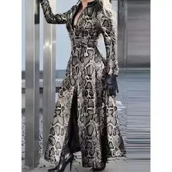 Новая удлиненная куртка из искусственной кожи с застежкой-молнией S