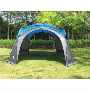 Новая уличная дополнительная высота, очень большая плюс окружающий пляжный навес, портативная складная рекламная палатка, солнцезащитная палатка 370X370X220CM синий