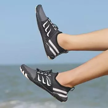 Новая уличная обувь для плавания с пятью пальцами для фитнеса, йоги, пляжная обувь для любителей, противоскользящая обувь для заброда 35 чёрный
