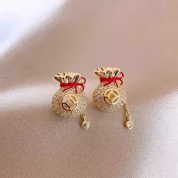 Новая уникальная и изысканная счастливая сумка, персонализированные и модные серьги с геометрическим рисунком