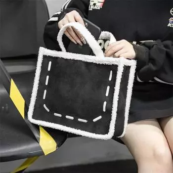 Новая уникальная сумка-ведро на одно плечо для женщин из овечьей шерсти