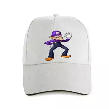 Новая унисекс S Waluigi Cartoon Black Дешевая модная бейсболка