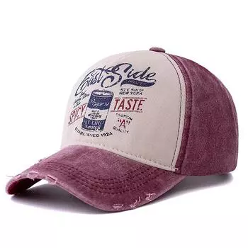 Новая унисекс стираная хлопковая винтажная бейсболка SPICY TASTE с вышитыми буквами, кепка для папы, спортивная кепка для мужчин и женщин 56cm-60cm красный