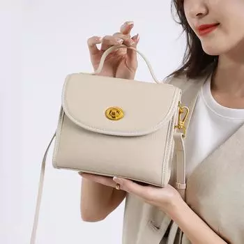 Новая универсальная и модная маленькая квадратная сумка, высококачественная сумка через плечо, женская сумка из коровьей кожи