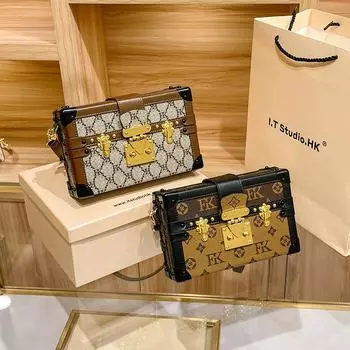 Новая универсальная кожаная ретро женская сумка через плечо повседневная сумка через плечо классическая универсальная маленькая квадратная сумка