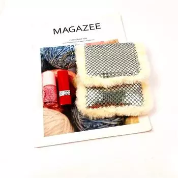 Новая универсальная модная сумка-чехол для девочки Mile Girl с цепочкой через плечо, маленькая квадратная сумка с пайетками, плюшевая серебряный