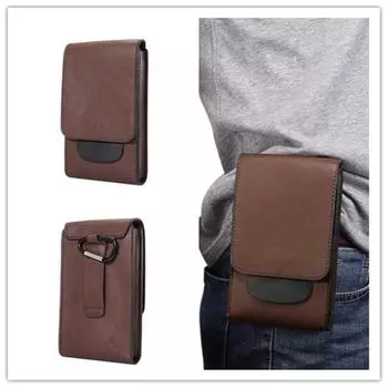 Новая универсальная мужская уличная повседневная поясная сумка 5,2 ~ 6,5 дюймов, кошелек для монет, карманный пояс для мобильного телефона, сумка на пояс S чёрный