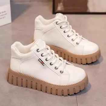 Новая универсальная обувь на возвышении, модные красные женские сапоги с сетчатой толстой подошвой 35 чёрный