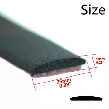 Новая универсальная резиновая уплотнительная лента 5 м черная для лобового и заднего стекла автомобиля, люка