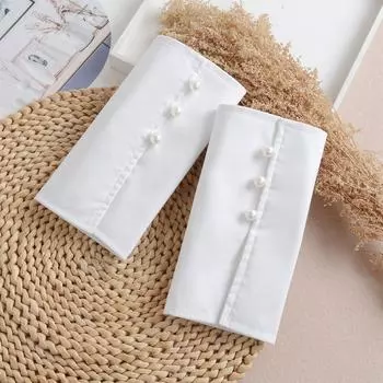 Новая универсальная съемная рубашка с плиссированными расклешенными рукавами, накладными манжетами, плиссированными напульсниками для девочек и женщин, одежда для запястий