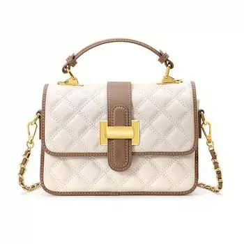 Новая универсальная сумка через плечо с бриллиантовой цепочкой, модная фактурная сумка через плечо, женская ручная кожаная сумка