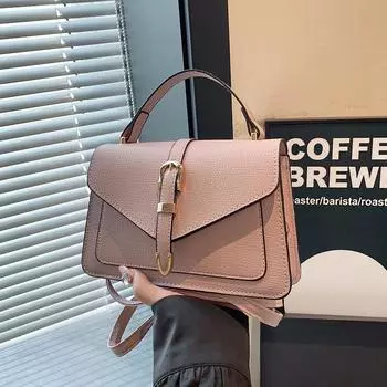 Новая универсальная сумка-мессенджер, маленькая сумка зарубежной моды, простая текстура и модная портативная женская сумка-мессенджер чёрный