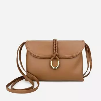 / Новая универсальная сумка-тоут с креплением под мышкой, с накладной, с плечевым ремнем, ручная кожаная сумка для почтальона 32x6x22cm коричневый