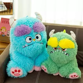 Новая уродливая милая длинноволосая кукла-монстр, плюшевая кукла, милая игрушка-монстр, подушка, подарок на день рождения 27 cm
