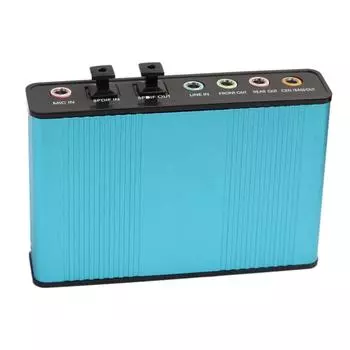 Новая USB 2.0 внешняя 6-канальная 5.1 оптическая звуковая карта для компьютера ноутбука ПК белый