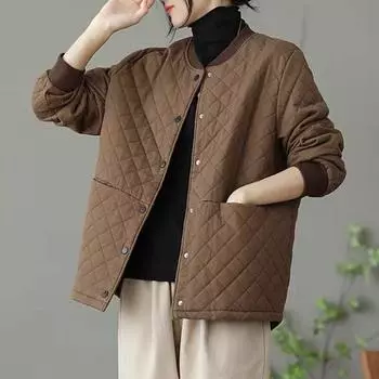 Новая утепленная куртка осенне-зимняя утепленная куртка женская короткая повседневная утепленная куртка M