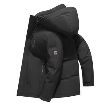 Новая утепленная куртка-пуховик средней длины с капюшоном для осени и зимы, мужская теплая повседневная куртка-пуховик для отдыха на открытом воздухе, мужская одежда M