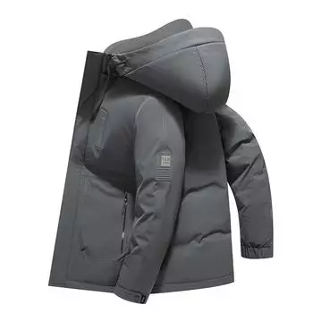Новая утепленная куртка-пуховик средней длины с капюшоном для осени и зимы, мужская теплая повседневная куртка-пуховик для отдыха на открытом воздухе, мужская одежда M