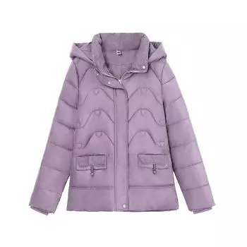 Новая утепленная зимняя куртка для мамы, зимняя теплая короткая куртка-пуховик с капюшоном для людей среднего возраста XL чёрный