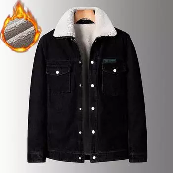 Новая утолщенная хлопковая одежда для людей среднего и пожилого возраста, мужская хлопковая одежда из овечьей шерсти и мужские куртки с хлопковой подкладкой M