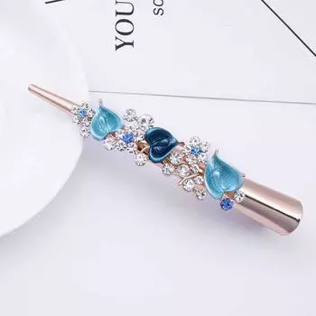 Новая Великолепная Блестящая Кристаллическая Циркониевая Заколка для Волос Милая Женственная Заколка для Волос Заколка-Клювик Высококачественная Заколка для Волос в Виде Цветка и Ветки Дерева