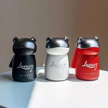 Новая вакуумная термос-бутылка из нержавеющей стали, симпатичная бутылка для воды для девочек, термокружка для кофе, чая, напитка 120ml белый