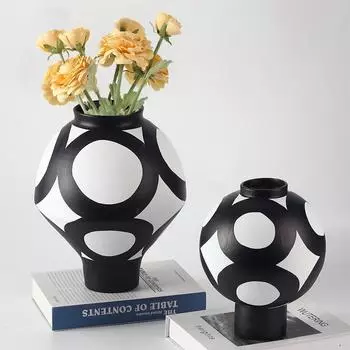 Новая ваза с рисунком чернил в китайском стиле в стиле ретро, композиция из сухих цветов, украшения для офиса продаж в модельном зале, украшения в стиле модерн