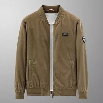 Новая вельветовая куртка мужская весенне-осенняя одежда с воротником-стойкой в стиле ретро, повседневная универсальная одежда, пальто для мужчин среднего возраста, тренд M верблюд