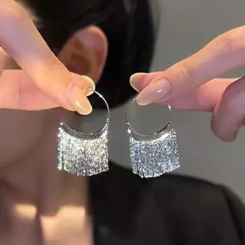 Новая версия плотных сережек-кисточек из змеиной кости, женские простые серьги золотисто-серебряного цвета, украшения для вечеринок, красивый подарок ER059 Gold