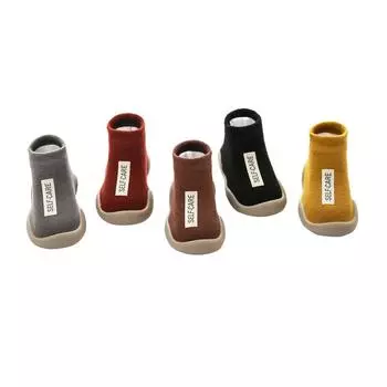 Новая весенне-летняя детская обувь и носки, детские носки-тапочки для новорожденных 0-1-3 лет, нескользящие носки для новорожденных на резиновой подошве L