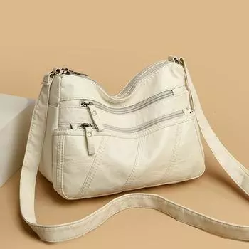 Новая весенне-летняя сумка через плечо для мам, сумка на плечо, стираемая мягкая кожаная женская маленькая сумка для людей среднего и пожилого возраста