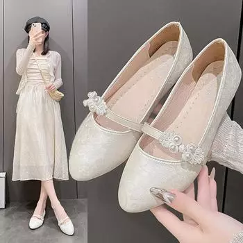 Новая весенне-летняя женская модная повседневная обувь в нежном женском стиле 35 белый