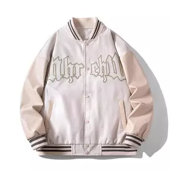 Новая весенне-осенняя бейсбольная куртка из джерси для мужчин, женщин и пар, корейская версия, модный бренд, гонконгский стиль, верхняя часть, черная куртка S чёрный