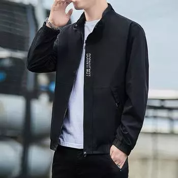 Новая весенне-осенняя куртка Мужская осенняя куртка Повседневная мужская одежда Молодежная осенняя куртка Мужская куртка M хаки