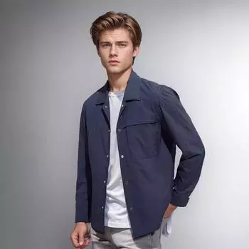 Новая весенне-осенняя куртка однотонная куртка в рабочем стиле с большим карманом M