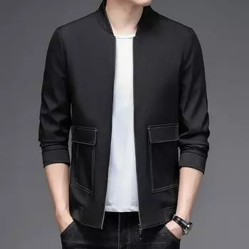Новая весенне-осенняя мужская бейсбольная куртка на молнии, молодежная куртка, повседневное модное пальто 170-M