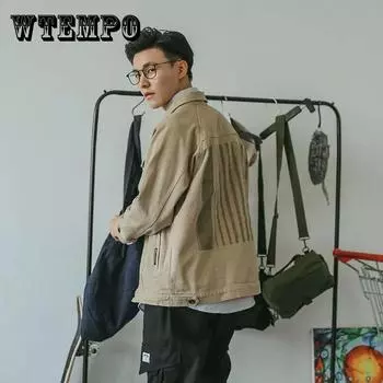 Новая весенне-осенняя мужская куртка в стиле ретро с принтом, свободная повседневная куртка для студентов XXL