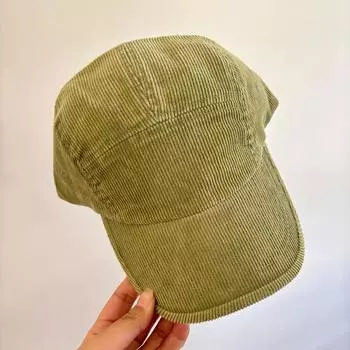 Новая весенне-осенняя японская ретро вельветовая бейсболка с большой окружностью головы и глубоким верхом женская кепка M56-58cm светло-коричневого