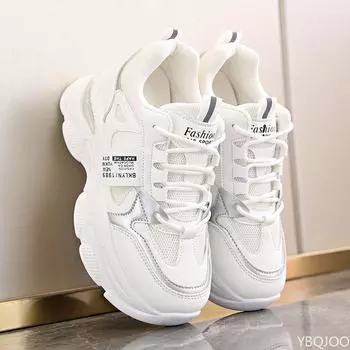 Новая весенне-осенняя спортивная обувь женская толстая подошва ультралегкие кроссовки повседневная женская комфортная дышащая обувь для бега 2025 35