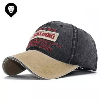 Новая, весенняя бейсболка из чистого хлопка, сшитая из старой потертой ткани, с объемной трехмерной вышивкой, регулируемая шляпа от солнца Adjustable