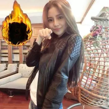 Новая весенняя и осенняя байкерская кожаная куртка, куртка из искусственной кожи, женская кожаная куртка, новая европейская станция S