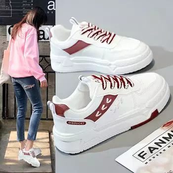 Новая весенняя корейская версия маленьких белых туфель для студенток, дышащая женская спортивная обувь, повседневная обувь с толстой подошвой и увеличением 35