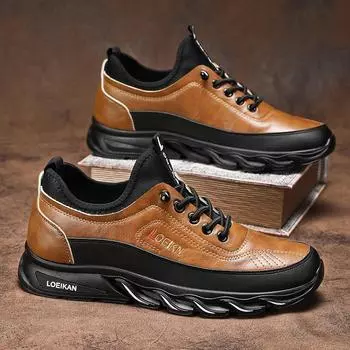 новая весенняя Модная универсальная Мужская обувь Осень Рабочая Противоскользящая Износостойкая Кроссовки Досуг Обувь для альпинизма 39
